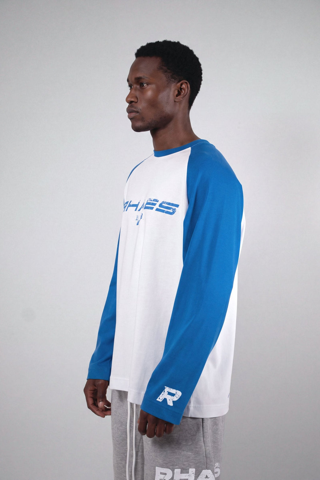 RHAES 1995 Raglan Long Sleeve — side view with R cuff stamp