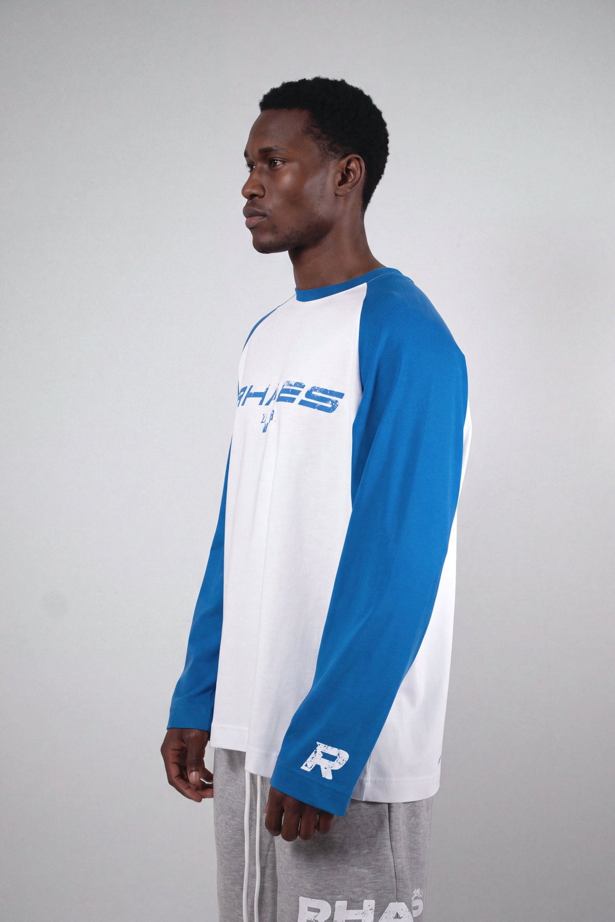 RHAES 1995 Raglan Long Sleeve — side view with R cuff stamp